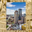 Boston Massachusetts Laser Engraved Wood Picture Frame Portrait (3 x 5)