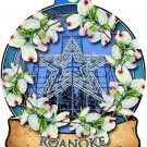 Roanoke Virginia with Big Star and Dogwood Flower Christmas Tree Ornament