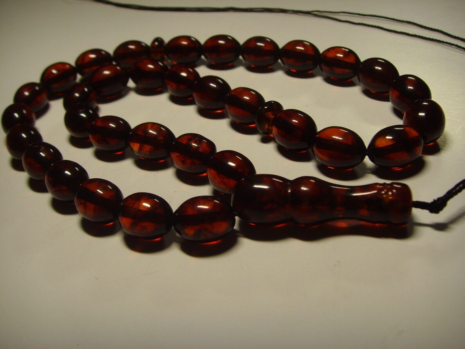 Genuine baltic Pressed Amber Islamic 33 Prayer Beads Tasbih 20.12gr B-896