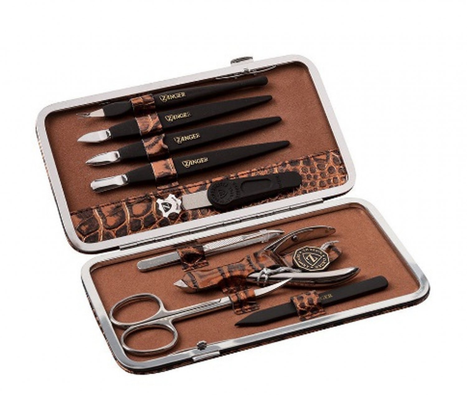 Zinger Manicure Set of 9 German steel manicure tools (253901_bronze)