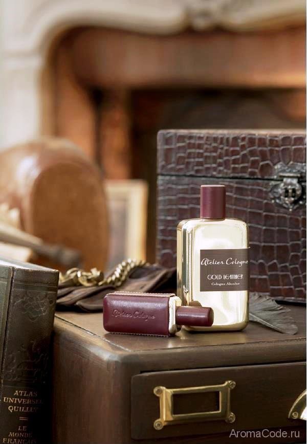 ATELIER COLOGNE GOLD LEATHER UNISEX COLOGNE ABSOLUE Travel Sample atomizer 10ml / 0.34oz #248