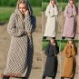 Winter 2019 Warm New Solid - Color Fashion Women's Long Knitted Sweater Hooded Cardigan Coat