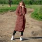 Winter 2019 Warm New Solid - Color Fashion Women's Long Knitted Sweater Hooded Cardigan Coat