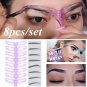 8pcs make up template for eyebrow shaper stencil template stencil template