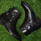 Handmade Men Black Elegant 2 Straps Jodhpurs Leather Boot, Men fashion Boot