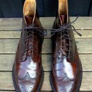 Handmade Mens Wing tip brogue Dark brown ankle dress boot, Ankle boot for mens