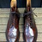 Handmade Mens Wing tip brogue Dark brown ankle dress boot, Ankle boot for mens