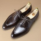 Handmade Mens Dark brown brown Oxfords Derby dress shoes, Leather shoes for mens