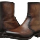 Handmade Mens Antique brown side zip ankle boots, Ankle boots for men