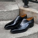 Handmade Mens Oxfords Dress shoes, Men Black oxford formal shoes, Mens shoes