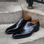 Handmade Mens Oxfords Dress shoes, Men Black oxford formal shoes, Mens shoes