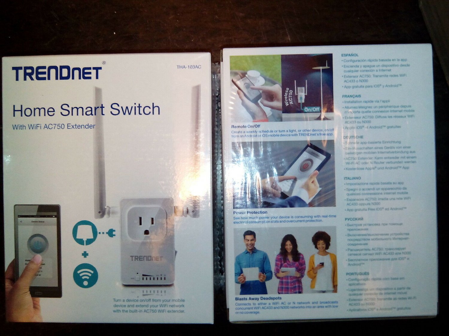 TRENDnet THA-103AC Home Smart Switch with AC750 WiFi range Extender Brand New