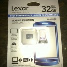 Lexar Media 32GB High Speed MSDHC Mobile card usb reader lsdmi32gbsbnar New