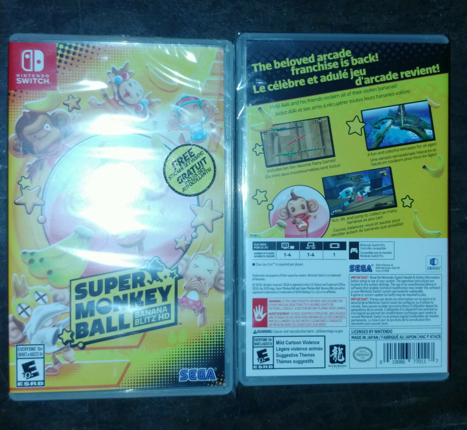 Super Monkey Ball Banana Blitz HD Nintendo Switch 2019 SEGA brand new
