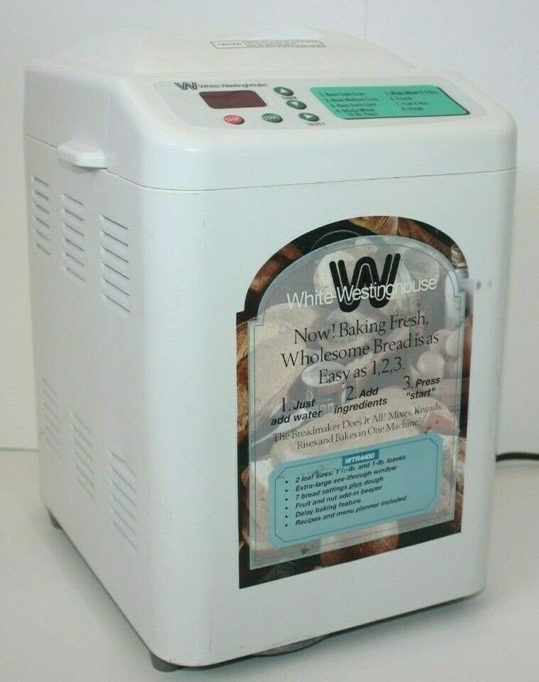 WHITE WESTINGHOUSE AUTOMATIC BREAD MAKER MACHINE WTR4400
