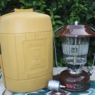 VINTAGE COLEMAN 275 BROWN CAMPING LANTERN 1978 with CARRYING CASE & FUNNEL