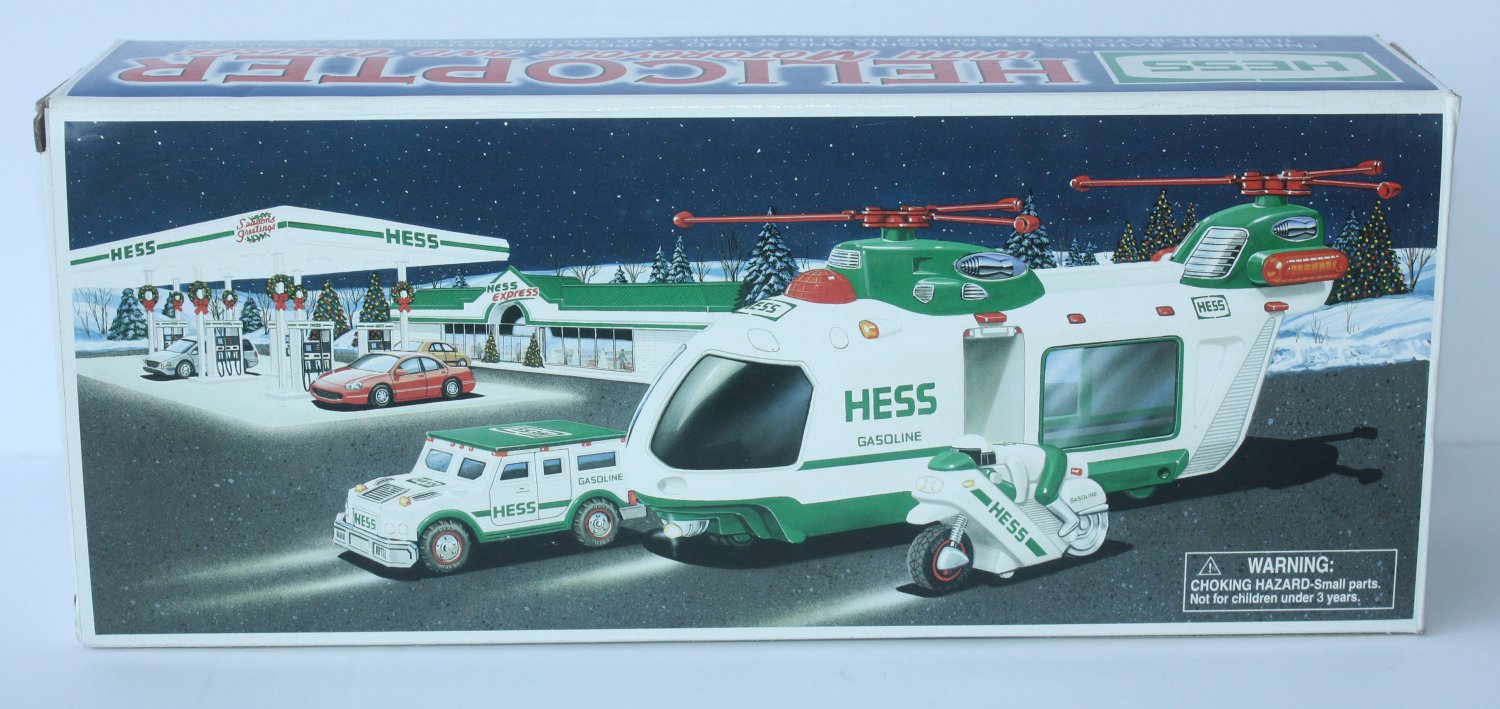 HESS HELICOPTER WITH MOTORCYCLE AND CRUISER