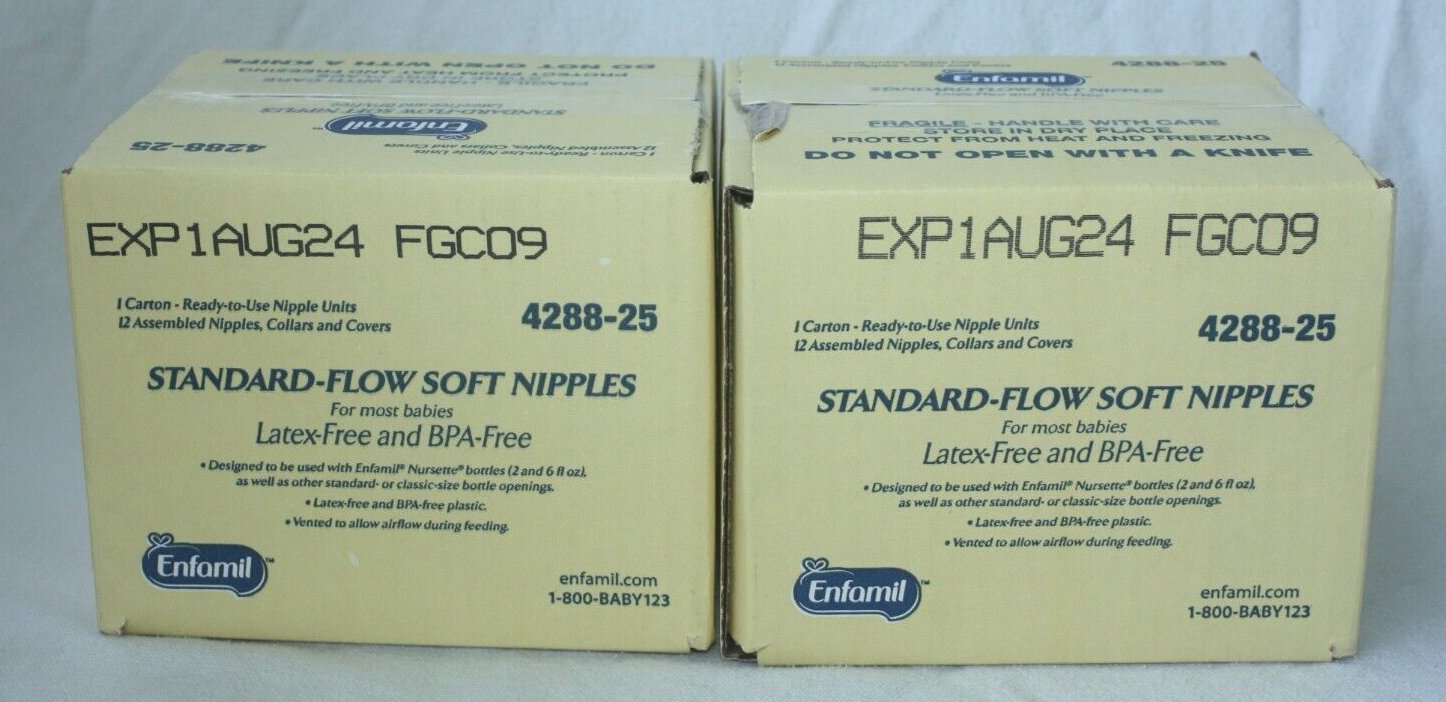 24 Enfamil Standard Flow Soft Nipples 4288-25