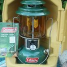 COLEMAN LANTERN 220j AMBER PYREX GLOBE WITH CLAMSHELL CARRYING CASE 1975