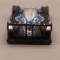 HO AFX - Tomy Slot Car Black Silver Blue #9 Peugeot Le Mans on a MEGA G Chassis
