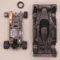 HO AFX - Tomy Slot Car Black Silver Blue #9 Peugeot Le Mans on a MEGA G Chassis