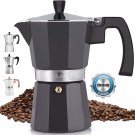 Zulay Classic Stovetop Espresso Maker Classic Italian Style 5.5 Espresso Cup Moka Pot Quick Cleanup
