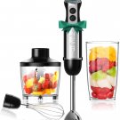 Wancle Immersion Hand Blender Set Stick Blender 16 Speed 4-in-1 500ml Food Grinder 600ml Container