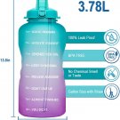 Venture Pal Large 1 Gallon/128 OZ Motivational BPA Free Leakproof Water Bottle with Straw
