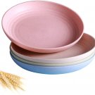 4 PACK Lightweight Wheat Straw Plates 7.8' Unbreakable Dinner Plates