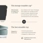 JOCO 12oz Glass Reusable Coffee Cup (Black)