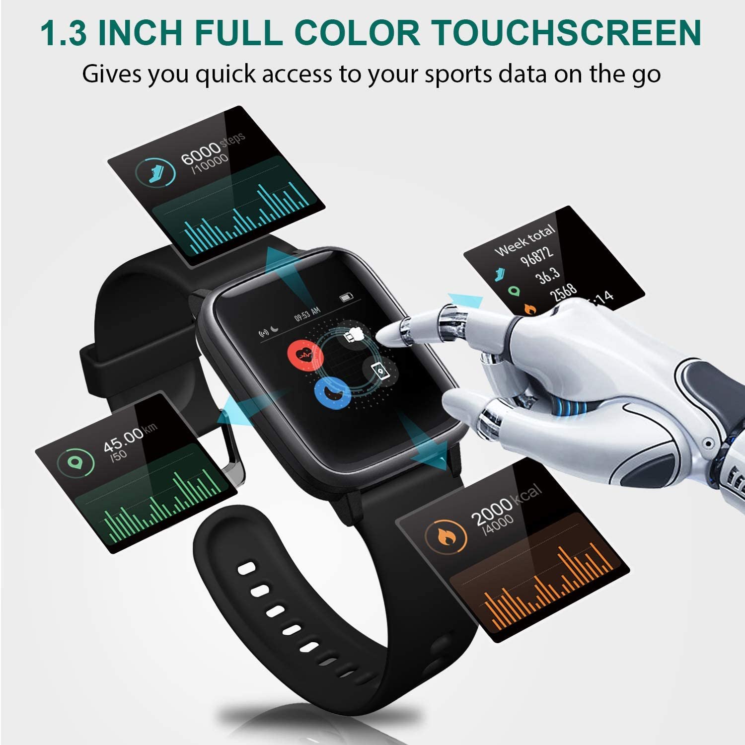 letsfit smart watch ip68