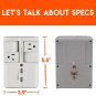 ECHOGEAR On-Wall Surge Protector with 4 Pivoting AC Outlets & 2 USB Ports &acirc;�� Packs 1080 Joules