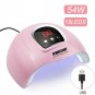 UV LED Nail Lamp 54W Professional Nail Dryer Gel Polish Light with 3 Timer Setting