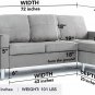 Divano Roma Furniture Modern Sectional, Grey