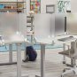 4 Pack. Desk Divider, Office Partition, Sneeze Shield. 22" x 22", Frosted