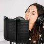 TONOR Microphone Isolation Shield, Studio Mic Sound Absorbing 8.3x13in, Black