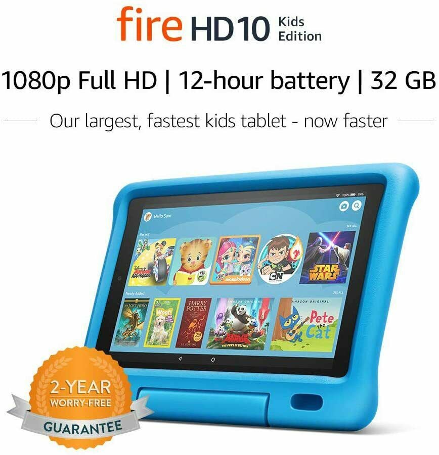 Fire HD 10 Kids Edition Tablet &acirc;�� 10.1&acirc;�� 1080p full display, 32 GB, Blue