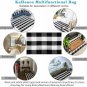 KaHouen Extra Large Cotton Buffalo Check Woven 69" x90", Black/White Plaid