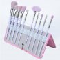 Ammiy Unicorn Makeup Brushes 10pcs With Colorful Bristles Horn silver