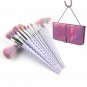 Ammiy Unicorn Makeup Brushes 10pcs With Colorful Bristles Horn silver