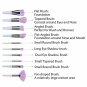 Ammiy Unicorn Makeup Brushes 10pcs With Colorful Bristles Horn silver