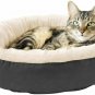 Love's cabin Round Donut Cat and Dog Cushion Bed, 20in Pet Donut, Dark Grey