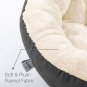 Love's cabin Round Donut Cat and Dog Cushion Bed, 20in Pet Donut, Dark Grey
