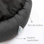 Love's cabin Round Donut Cat and Dog Cushion Bed, 20in Pet Donut, Dark Grey