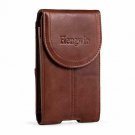 Belt Clip Holster Pouch Hengwin Genuine Leather Phone Case with Brown