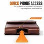 Belt Clip Holster Pouch Hengwin Genuine Leather Phone Case with Brown