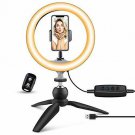 10" LED Ring Light with Tripod Stand & Phone Holder, UBeesize 10inch, Black