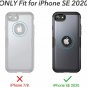 YOUMAKER [2020 Upgraded] for iPhone SE 2020 Case, Full Body Rugged with Black