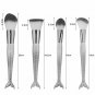 Coshine 10pcs Rose Gold Unique Mermaid Makeup Gold, rose gold brushes