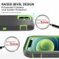 FOGEEK Case Compatible with iPhone 12/12 Pro, Heavy Duty Dark Grey / Green